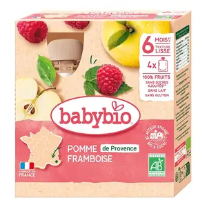 Babybio Jablko a malina kapsička 4x90 g