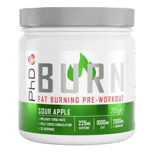 PhD Nutrition Burn Pre-Workout 200g - citron