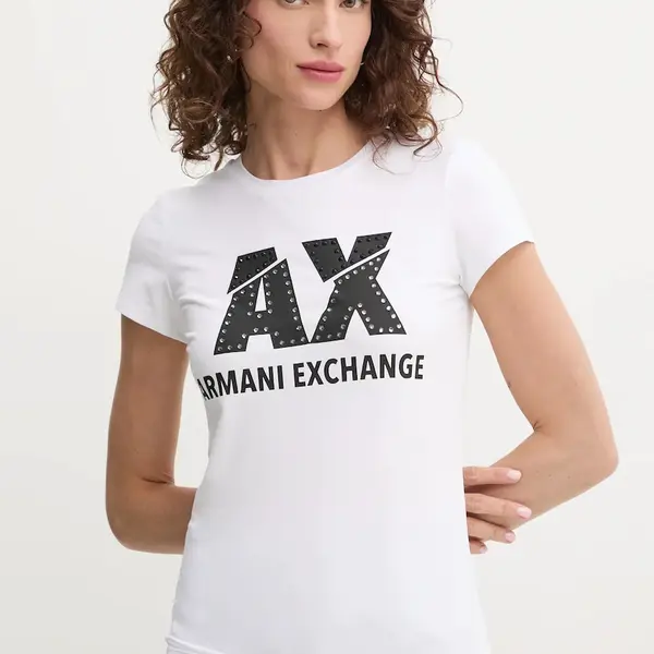 Tričko Armani Exchange bílá barva, 8NYT86 Y8C7Z