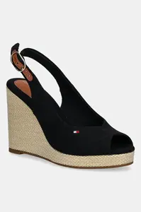 Sandály Tommy Hilfiger FLAG HIGH WEDGE ESPAD SLINGBACK