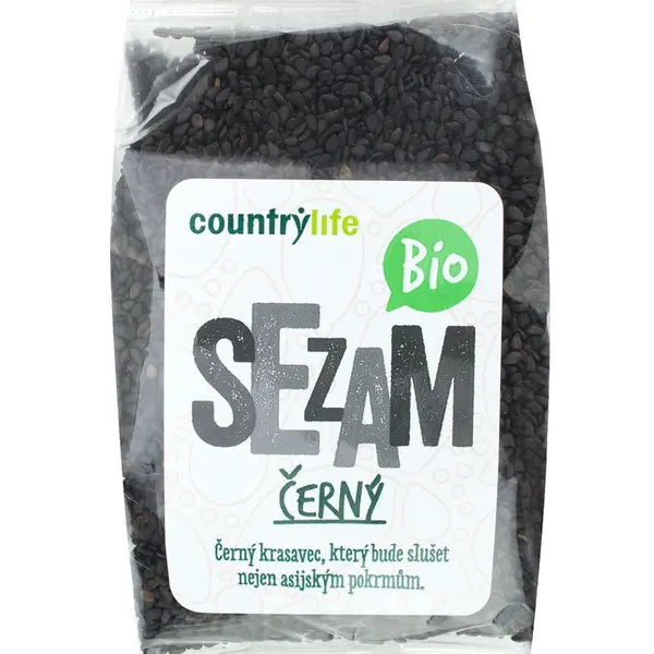 Country Life Sezam černý neloupaný BIO 100 g