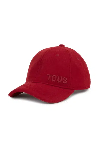 Vlněná kšiltovka Tous TEXTIL červená barva, 2002138517
