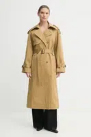 Bavlněný trenčkot Ivy Oak zelená barva, oversize, IO111146
