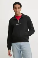 Mikina Guess Jeans pánská, černá barva, s aplikací, M5RQ42 KCPR1