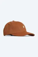 Bavlněná baseballová čepice Norse Projects hnědá barva