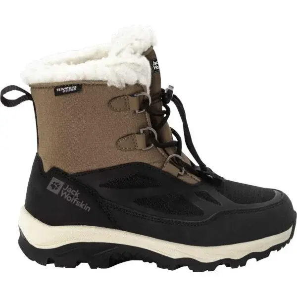 Jack Wolfskin VOJO SHELL XT TEXAPORE MID K Detská zimná obuv, hnedá, veľkosť