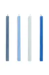 Sada svíček HAY Square Candle 2,2 x 24 cm 4-pack modrá barva