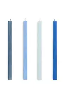 Sada svíček HAY Square Candle 2,2 x 24 cm 4-pack modrá barva