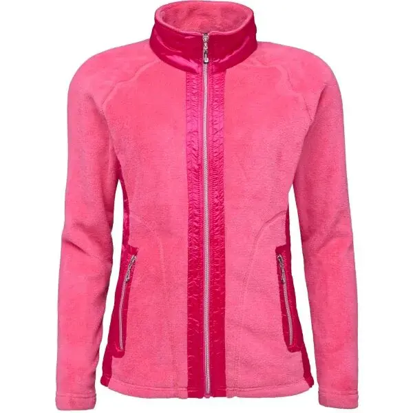 TRIMM FLOWERS Dámska mikina, ružová, veľkosť