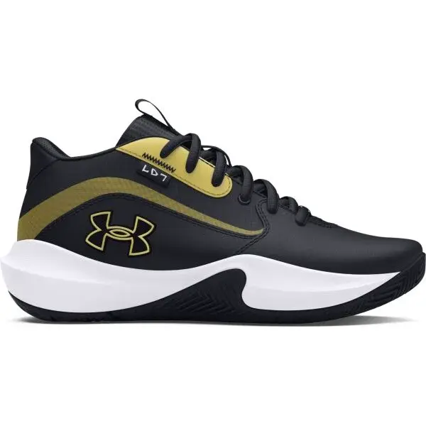 Under Armour GS LOCKDOWN 7 Detská unisex basketbalová obuv, čierna, veľkosť 37.5
