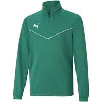 Puma TEAMRISE 1 4 ZIP TOP JR Chlapčenská mikina, zelená, veľkosť