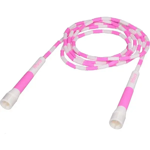 Fitforce JUMP ROPE 001 Detské korálkové švihadlo, ružová, veľkosť 280