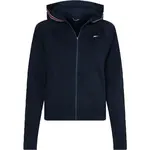 Tommy Hilfiger REGULAR TOMMY TAPE ZIPPER HOODIE Dámska mikina, tmavo modrá, veľkosť