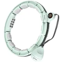 HMS HHM13 Masážna hula hop obruč so závažím, magnetmi a počítadlom, svetlo zelená, veľkosť