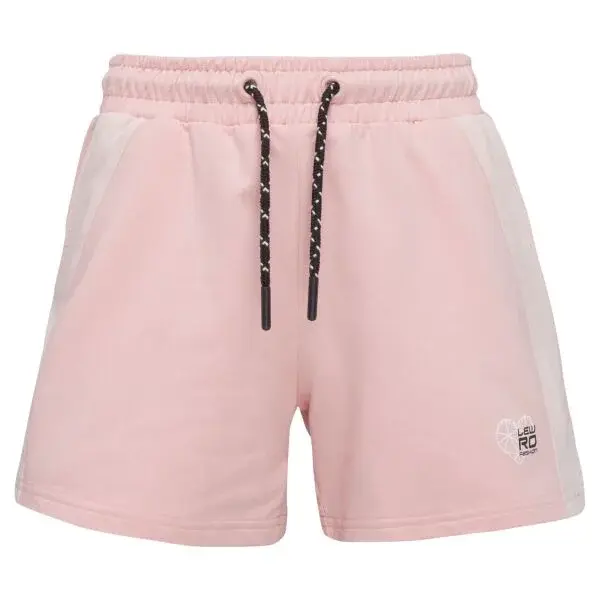 Lewro VIVIETTE Dievčenské pohodlné úpletové šortky, ružová, veľkosť 116-122