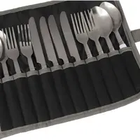 REGATTA OUTDOORS CAMPING CUTLERY SET Set príborov, strieborná, veľkosť