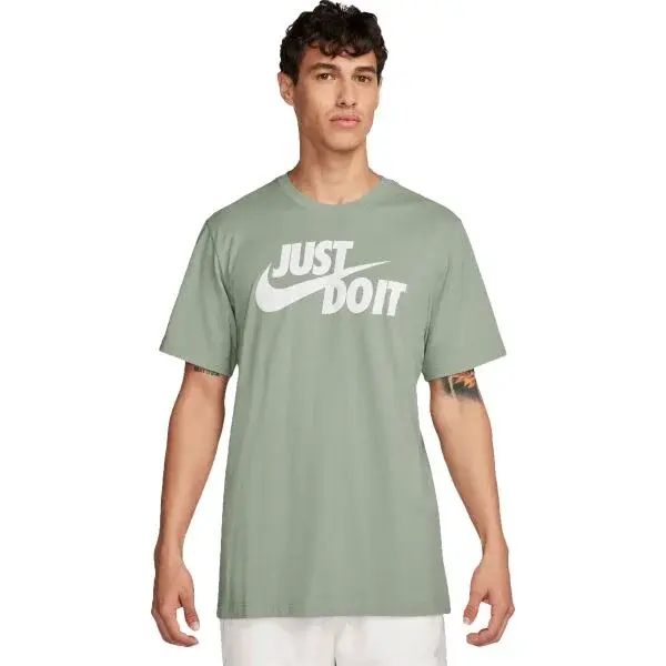 Nike NSW TEE JUST DO IT SWOOSH Pánske tričko, svetlo zelená, veľkosť