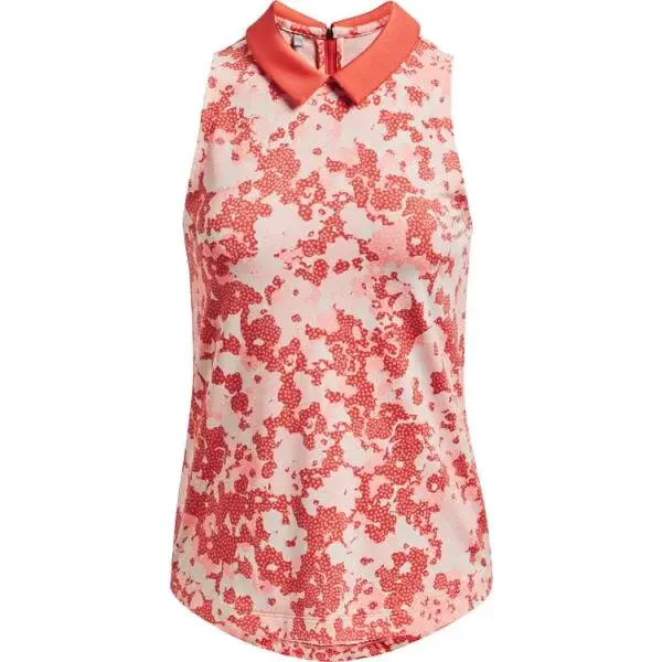 Under Armour ZINGER RISE SLVLS POLO Dámske polo golfové tielko, lososová, veľkosť L