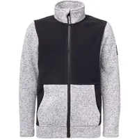 Lewro BILGE Detská flísová mikina svetrového vzhľadu, sivá, veľkosť 116-122