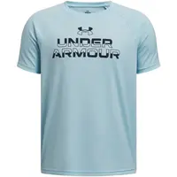 Under Armour SPLIT WORDMARK Chlapčenské tričko, svetlomodrá, veľkosť M