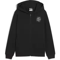 Puma ACTIVE SPORTS GRAPHIC FULL-ZIP HOODIE TR B Chlapčenská mikina, čierna, veľkosť
