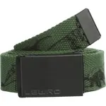 Lewro UDON Textilný opasok s kovovou sponou, tmavo zelená, veľkosť