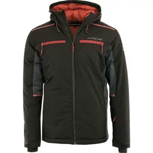 ALPINE PRO MOKER Pánska lyžiarska bunda, čierna, veľkosť