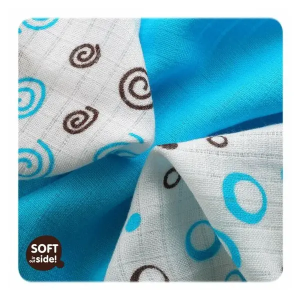 XKKO Bambusové obrúsky 30x30 B&S Cyan MIX (9ks)