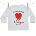 Boodyy Tričko s dlhým rukávom Keď vyrastiem budem doktorka 74 (6-9 mesiacov)