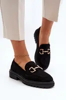 Boto Dámské černé mokasíny s výšivkou Talesse