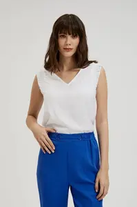 Dámské tílko s volány MOODO - bílá