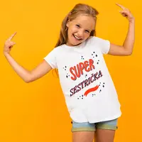 Boodyy Tričko s krátkym rukávom Super sestrička 104 (3-4 roky)