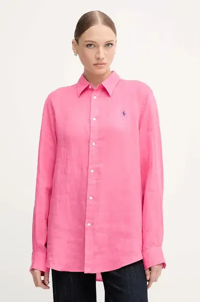 Lněná košile Polo Ralph Lauren