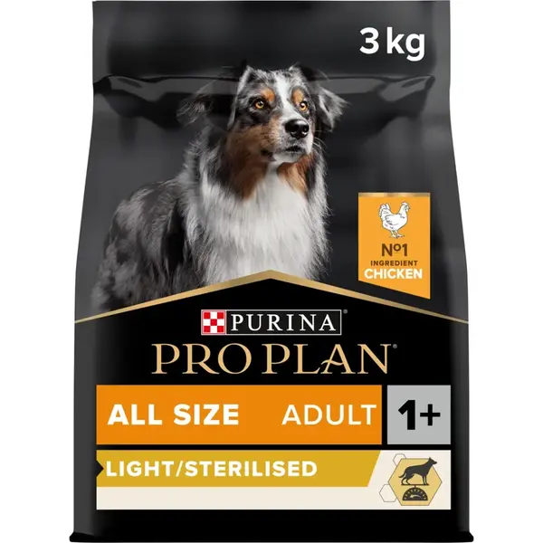 PRO PLAN All Sizes Adult Light Sterilised granule pre psov kura 3 kg