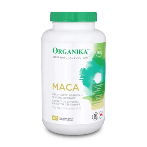 Organika Maca 750 mg - vysoko koncentrovaný extrakt, 180 kapsúl