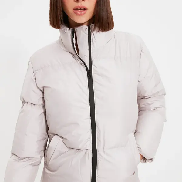 Trendyol Mink Oversize Stand Up Collar Down Jacket