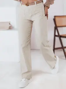 Dámske béžové štruksové nohavice WELVIA