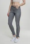 Women's denim pants Lace Up Skinny - grey