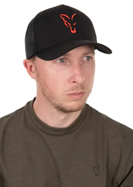 Fox šiltovka collection trucker cap black orange