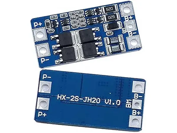 Ochranný obvod a balancér pro 2 Li-Ion články 18650 proud do 10A