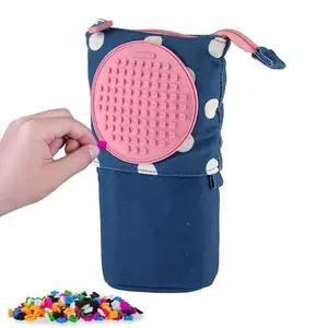 PIXIE CREW Pop Up pouzdro modré s bílými tečkami, malý panel