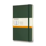 Zápisník Moleskine - tvrdé desky L, linkovaný, tmavě zelený