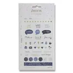 Samolepky Indigo - náplň osobních/A5 diářů Filofax