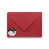Barevná obálka Clairefontaine, A5, olizová, 20 ks - červená