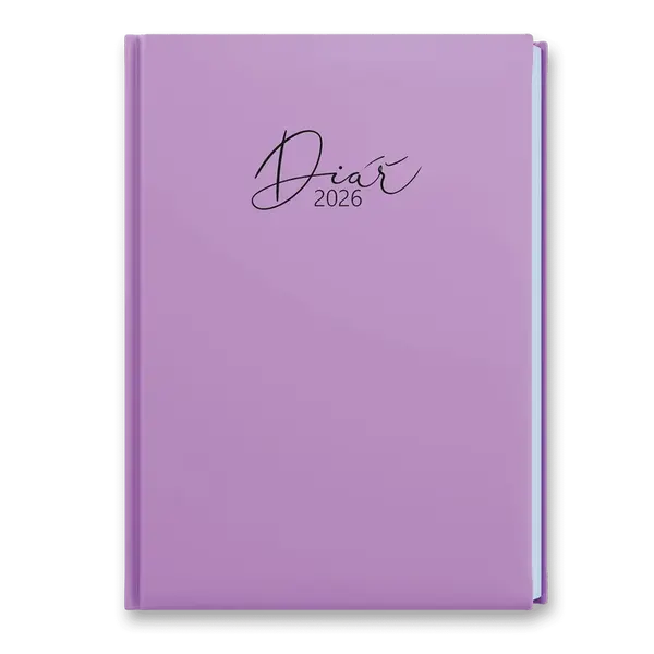 Týdenní diář Baloušek Pastel 2026 - A5, fialový