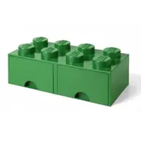 LEGO® úložný box 8 - se zásuvkami zelená 250 x 500 x 180 mm