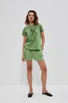 Marisse Smooth Cotton Shorts L-Sh-3709 Palm