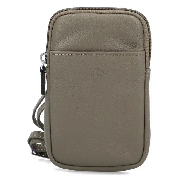 Dámske kožené crossbody vrecko sivé - Katana Soffix