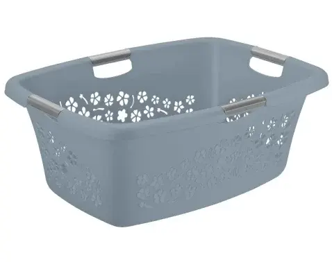 Kôš na bielizeň Flowers 50 l, šedý%