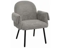 Jedálenská stolička Izabel, svetlo šedo-béžová štruktúrovaná látka%